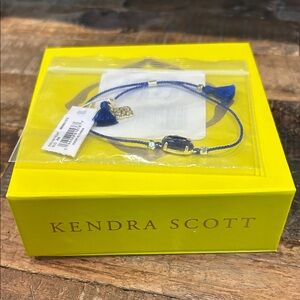 Kendra Scott Everlyne Navy Cord Friendship  Bracelet, Navy Abalone NWT in box